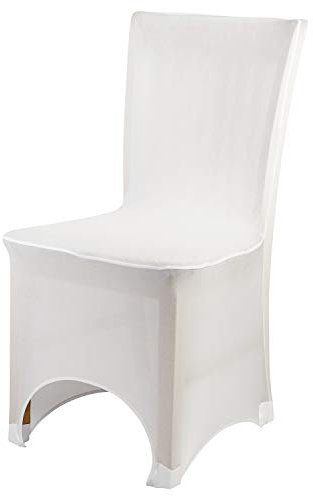 Trimming Shop Stuhlhussen Spandex Stretch Schonbezüge Sitzbezug Home Esszimmerstuhl Hochzeit Moderne Stuhlschoner Elastischer Bezug Abnehmbarer Waschbar Party Event Dekoration Weiß, 50 Stück