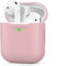AhaStyle AirPods Case Cover Silicone [Front LED Visible & Supports Wireless Charging] Compatible with Apple Airpods 2&1(2019)(Without Carabiner, Pink)