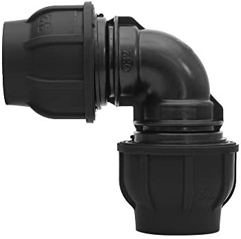 Gebo Plast Winkel 20 25 32 90° PE Klemmfitting Bogen Klemmverbinder (40 x 40 mm)