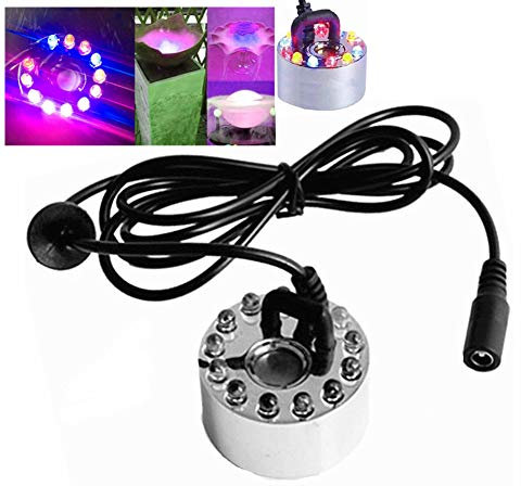 Qiorange 12 LED Ultraschall Nebler Hersteller Brunnen Mist Maker Vernebler DC 12V