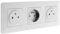Zenitech - Base de empotrar triple 2P+T 16A entregada con caja de empotrar blanca - Artezo