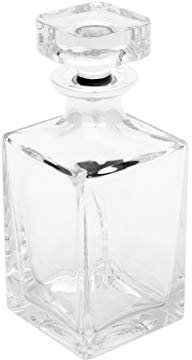 Brillibrum Design whisky carafe made of crystal glass with real silver brandy bottle whiskey decanter crystal and silver whisky bottle with 1000 fine silver refined cognac bottle liqueur serving