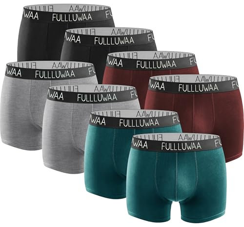 Fullluwaa Boxershorts Herren 8er Pack Unterhosen Männer Baumwolle Men Retroshorts Boxer Unterwäsche M, L, XL, XXL, 3XL, 4XL