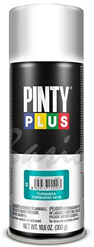 PINTY PLUS Pintura en Spray Basic 520cc Turquesa 5018, 400 ml (Paquete de 1)