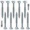 Spax Holzschrauben-SET Teilgewinde + Torx Bit | 10 Größen: 4x40; 4x50; 4x60; 4x70; 5x80; 5x90; 5x100; 5x120; 6x140; 6x160| WIRROX Silber