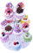 MROVOOM Runder Cupcake-Ständer aus Acryl, Cupcake-Ständer, Cupcake-Halter mit Sockel für Hochzeit, Party, Geburtstag, 3 Etagen, rund mit Sockel (12cm zwischen 2 Schichten)