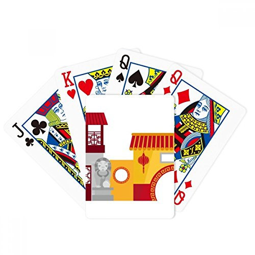 China Architecture Jeu de cartes de poker chinoises