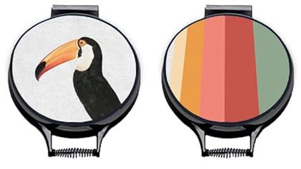 M & G Mustard & Gray Design-Led Hob Covers – Single or Set of 2 | 37cm Round | Compatible with AGA, Heritage & Stanley Cookers | Topper Pads for Chefs and Cooks (Toco Toucan)