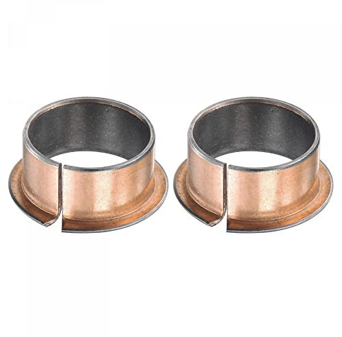 sourcing map Cuscinetti a manicotto flangiati 25 mm foro x 28 mm diametro esterno x 15 mm lunghezza x 35 mm flangia diametro x 1,5 mm flangia spessore avvolto boccole oilless 2 pezzi