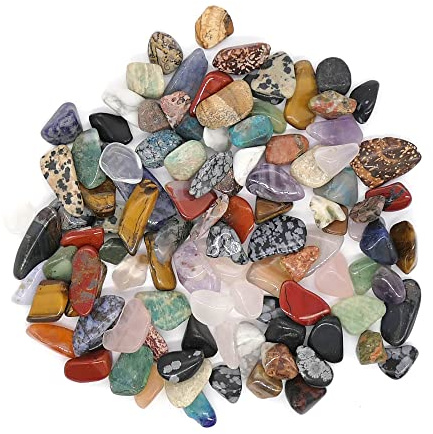 The Bead Shop Polished Tumblestone Gemstones, Pocket Reiki Chakra, Extra Small Mix, 100g Pack (90–100 Stones, Size: 5–10mm)
