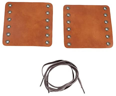 Auto Aukson Leder 2-teilige Motorrad Leder Auto Griff Abdeckung Motorrad refit Cessoires (braun)