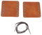 Auto Aukson Leder 2-teilige Motorrad Leder Auto Griff Abdeckung Motorrad refit Cessoires (braun)