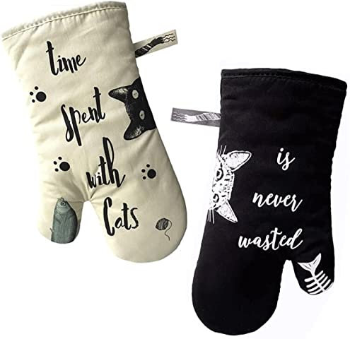 Maniques Gants Gants de Four Résistants à la Chaleur Gants de Pot Antidérapants 1 Paire