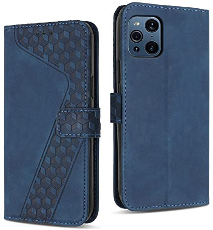 YIRRANZD Coque pour Oppo Find X3 / Oppo Find X3 Pro, Étui Housse Protection en Cuir PU [Pochette de Portefeuille] [Magnétique], Antichoc Etui à Rabat pour Oppo Find X3 / Oppo Find X3 Pro (Bleu)