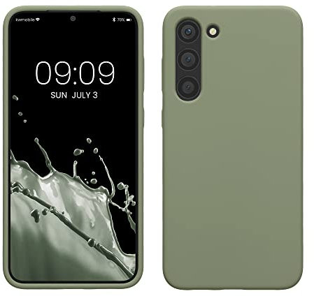 kwmobile Cover per Samsung Galaxy S23 Plus Custodia - Back Case per Smartphone in Silicone TPU - Protezione Gommata - verde grigio
