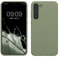 kwmobile Cover per Samsung Galaxy S23 Plus Custodia - Back Case per Smartphone in Silicone TPU - Protezione Gommata - verde grigio