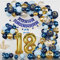 18. Geburtstag Deko Marineblau Gold für Mädchen Junge - Happy Birthday Banner, Konfetti Luftballons, Jahr Geburtstagdeko