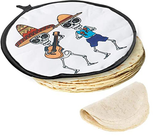 Caneem Tortilla Warmer Pouch | 12 Inch Tortilla Insulated Pouch,Insulated Pouch for Tortillas, Taco, Pita, Wrap, Naan, Pancake, Flat Bread, Microwave/Oven Safe