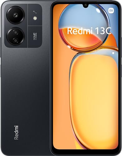 Xiaomi Redmi 13C - Smartphone de 8+256GB, Pantalla de 6,74 LCD a 90Hz, MediaTek Helio G85, Cámara Dual con IA de hasta 50MP, batería de 5000 mAh, Negro (Versión ES)