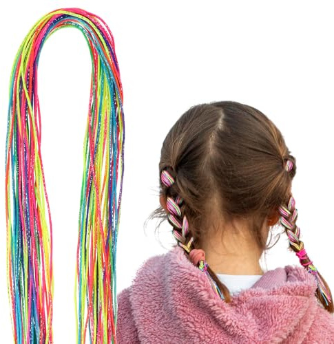 WLLHYF 30 Stück Haarzöpfe bunte Haarwickelschnur verschiedene Farbverlaufsfarben Haarseilband Regenbogen-Flecht-Haargummi DIY-Pferdeschwanz-Zöpfe Haar-Styling-Zubehör für Frauen Mädchen (Stil 2)