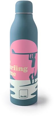IBILI Botella termo doble pared Surf Sunset 500 ml, Acero Inoxidable 18/10, Doble pared, Reutilizable