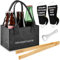 SATINIOR 4 Stück Bier Geschenke für Männer 24 x 15 x 15 cm Männertasche aus Extra Dickem Filz mit 6 Fächern Lustige Bier Socken Flaschenöffner Grillzange Geschenk Bierfest Vater Männertag (Klassiker)