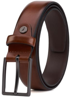 FENIX LOS ANGELES Gürtel Herren Farbe Desert Cognac Größe 105 cm, nickelfreie Schnalle 30 mm breit, nachhaltiger & verstellbarer Herrengürtel, perfekt für Anzug & Jeans
