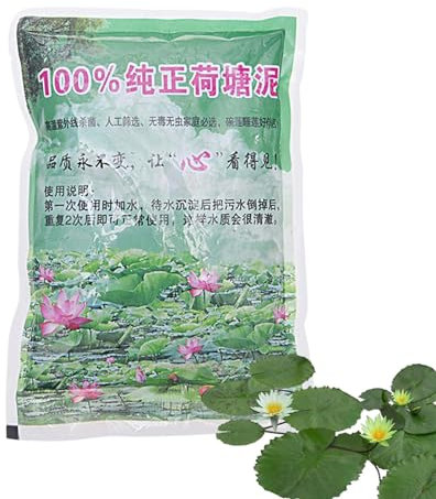 Wasserteicherde – Teichpflanzenerdemischung | Natürlicher Lotusteichschlamm mit Nährstoffen | Teichpflanzenerdemischung | Nährboden für | Pflanzenwachstumsmedien für Seerosen, Gartenarbei