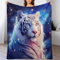 PAZZK Kuscheldecke Flanell Flannel 3D Decke Gedruckte Fleecedecke Weich Wohndecke Tagesdecke Sofadecke Tiger Decke Sofa & Bett（150×200cm）
