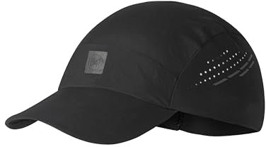 BUFF®| Kappe Pack Light Männlich Weiblich Erwachsene Flexibel, UPF50, Reflektierendes Element, Komfortabel, Dehnbar, Laufen, Recycelte Materialien, Belüftet, L/XL, Noir