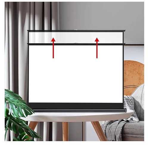 20/30/36/40/46 Inch Projector Screen Manual Pull Down, 16:9 Foldable Anti-Crease Portable Projector Movies Screens for Home, Party, Office, Classroom(Glass Bead,36in)