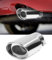 Flaconi Auspuffblende Auto,Auspuffblenden,Auspuff Endrohr,Endrohr Auspuffblende,für die Meisten Modelle mit Einem Auspuffrohrdurchmesser von1.5-2 (14.5x6cm/Silber-Gerade)