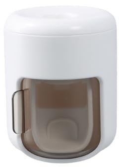 volumoon Zahnpastaspender, Automatischer Zahnpasta-Quetscher, Zahnpastaspender mit Abdeckung, Automatischer Zahnpastaspender Wand Ohne Bohren, Zahnpasta-Spender für Badezimmer (Weiß)