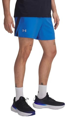 Under Armour Launch Run Herren-Shorts, 12,7 cm, Blue Atlantis/Washed Navy/Reflective, Groß