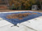 Cobertor Funda Piscina Invierno Cubierta Ovalada Para Piscina De Invierno, Cubierta Rectangular Para Piscina Enterrada/ Cubierta De Red De Hojas Para Cubierta De Madera/ Piso De Concreto, Azul(2x4m)