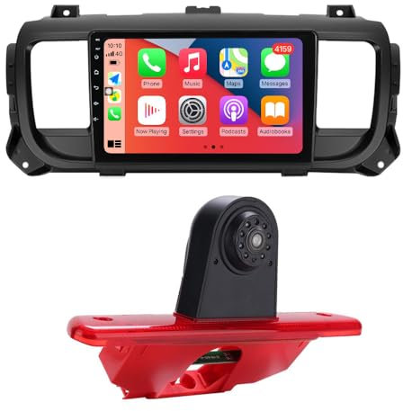 Android Autoradio mit Navi+Auto Rückfahrkamera für FIAT Scudo Bus Kasten 270,272 /Citroen Jumpy Dispatch Box VF7/Peugeot Expert Tepee Kasten VF3A,VF3U,VF3X /Toyota ProAce Diesel Van FWD MDX
