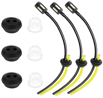 Strimmer Fuel Line by Aurdox, Universal Strimmer Fuel Pipe, Fuel Line Hose Kit, Petrol Strimmer Parts, Fuel Hose for Brush Cutter Brush Cutter Trimmer Mower Hedge Trimmer - 3 Sets