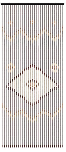 Charocean Perlenvorhang Holz Türvorhang Perlen 90x208cm Perlenvorhang Balkontür aus Naturbelassenem Holz, Perlenvorhang Türvorhang Handgefertigt Raumteiler für Schlafzimmer