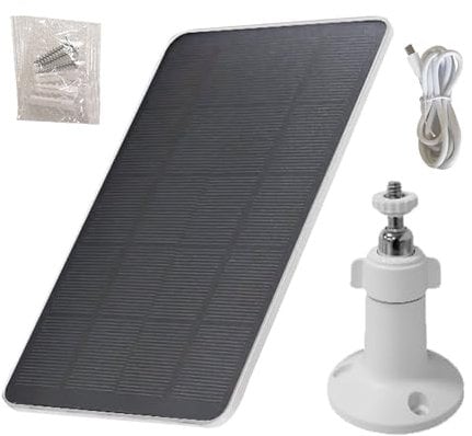 Solar Panel for Ring Doorbell, USB Solar Panel for Ring Camera, Waterproof Camera Charger with 360° Mounting Bracket, Adjustable Solar Charger for Doorbell