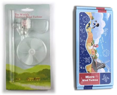 Smallest Wind Turbines Generator LED Light Wind Mill Toy Science Teaching Tool Windmill Fan Children Garden Windmills and Spinners