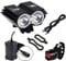Nestling® 5000Lm Bike Light Set, USB Rechargeable Bicycle Lights with 4 Modes, Waterproof Mountain Road Bike LEDs
