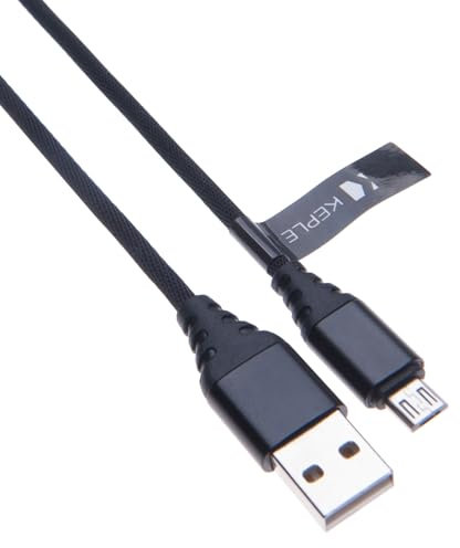 Keple Câble Micro USB Rapide Chargeur Données en Nylon Compatible avec KitSound Hive 2 / SoundLink Mini, SoundLink Colour/Goji GBTB14 / Aves Aqua/EasyAcc Mini, EasyAcc Energy Cube (2m)