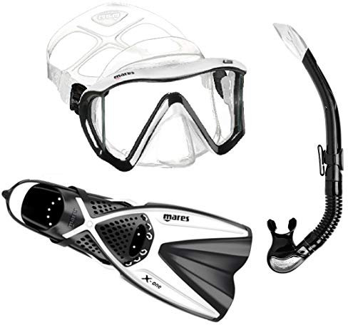 Mares i3 + X-One + Bay Schnorchelset (weiß-schwarz, L/XL (44-47))