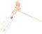 Barrette à cheveux chinoise avec strass et perles - Barrette à cheveux japonaise - Fleurs - - Barrette à cheveux rétro pour femme et fille