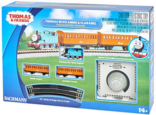 Bachmann Trains Thomas avec Annie et Clarabel Jeu de train électrique prêt à fonctionner, échelle N, bleu