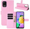 König Design Handyhülle kompatibel für LG K52 Schutztasche Case Cover Klapptasche Rosa