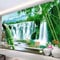 XTSWallpaper Fototapete 3D Effekt 200X150Cm Grün Bambus Wasserfall Wandtattoo Wandaufkleber Tapete Fototapete 3D Effekt Wandbild Wandtapete Hauptdekorationen Für Wohnzimmer Schlafzimmer