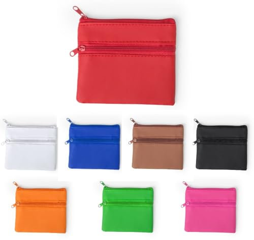 ANTEVIA - Porte Monnaie avec Double Poche léger et Robuste | Plus DE 20 MODÈLES | Homme Femme | Couleur : Rouge (Ralf Rouge)