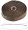 AUTO 5m bande d'isolation de voiture échappement de chaleur bande de bouclier thermique de moto en fibre de verre avec 4 attaches de câble en acier inoxydable(marron)