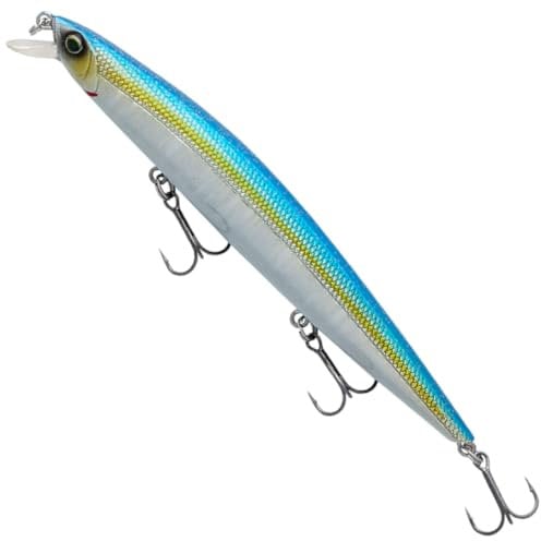 Savage Gear Sea Bass Minnow - Realistischer Salzwasser-Angelköder für Angler, Ultra-Weitwurf Design, zum Fangen von Seebarschen, Barschen und Anderen Salzwasserräubern Imperial Sardine 12 cm